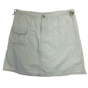 Outdoor Skort Skirt Shorts beige Utility Pockets Hike Camp Fishing Columbia
